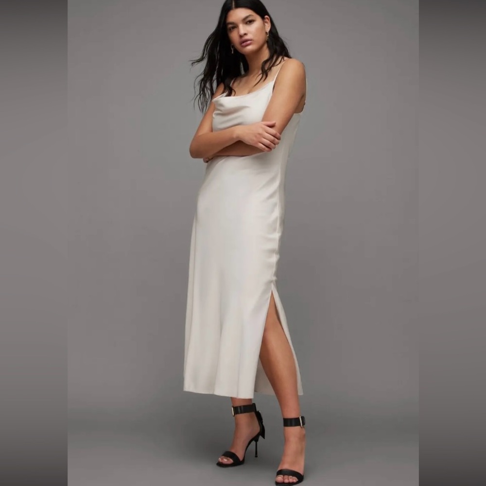 ALL SAINTS cowl neck Slip Dress